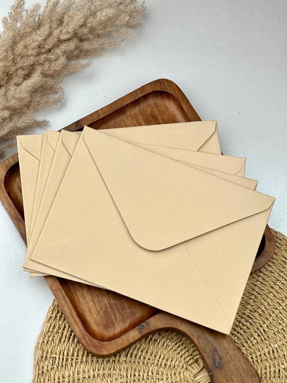 handmade envelope with unique detailing