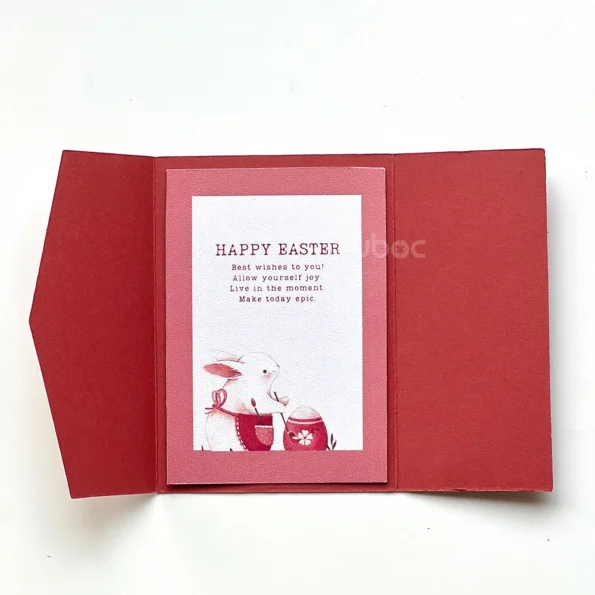 Easter Grace Envelope in brick red, for festive greetings, gifts-2